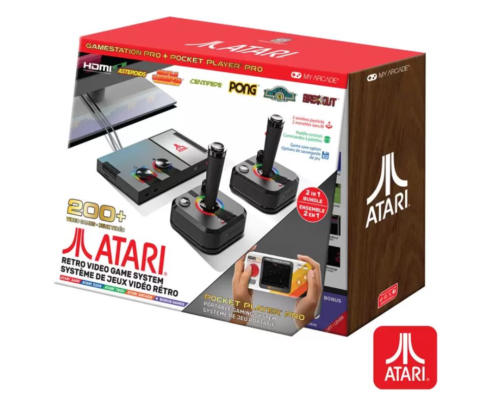 Tim won Atari Retro Video Game System & Pocket Player Pro